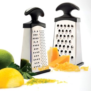 Norpro Mini Grip-EZ Slim Grater with 3 Surfaces, Silver