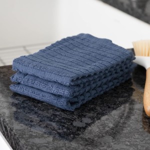 Ritz Royale Collection 100% Combed Terry Cotton, Highly Absorbent, Kitchen Dish Cloth Set, 13-3/4