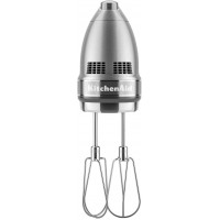 KitchenAid 9-Speed Digital Hand Mixer with Turbo Beater II Accessories and Pro Whisk - Contour Silver