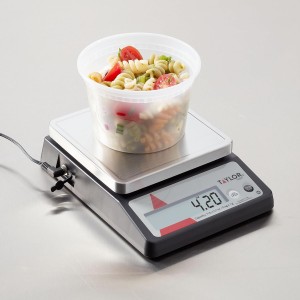 Taylor TE10FT 11-Pound Commercial Digital Portion Control Scale, 11 lb (5 kg) in 0.1 oz (1 g) Food and Cooking Scale, Tare and Hold Function, NSF, Stainless Steel Platform