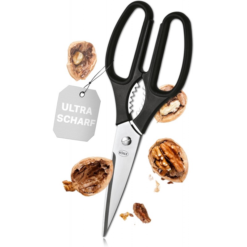 Rosle Scissors, for the Kitchen, for Cooking, Stainless Steel Blade, 22 cm, 96290