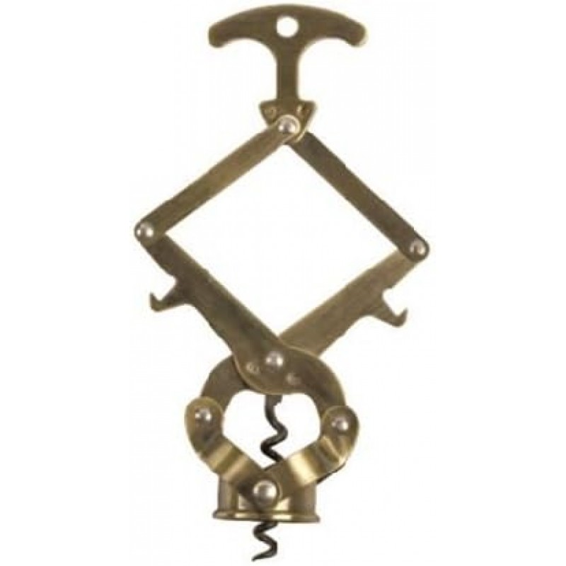 Early 20th Century Antique Finish Lazy Tongs Concertina Corkscrew