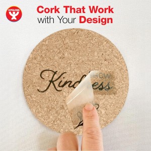 Hygloss Products Natural Cork Coasters - Eco Friendly Absorbent Rounds for Drinks, Trivets, and DIY Crafts, 3mm, 4 Inch, Set of 6