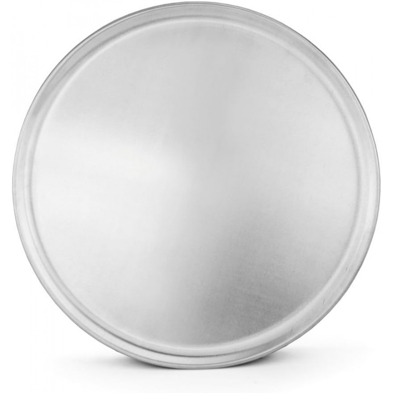 New Star Foodservice 51049 Restaurant-Grade Aluminum Pizza Pan, Baking Tray, Coupe Style, 16-Inch, Pack of 6