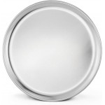 New Star Foodservice Restaurant-Grade Aluminum Pizza Pan/Tray, Wide Rim, 12 Inch, Pack of 6