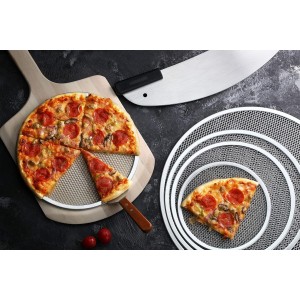 New Star Foodservice Restaurant-Grade Seamless Aluminum Pizza Baking Screen, 18 Inch