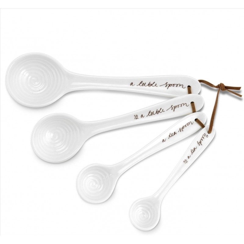 Portmeirion Sophie Conran Measuring Spoons, White, Set of 4