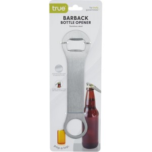 True TrueBlade Stainless Steel Beer Bottle Opener, Compact and Slim Flat Bar Key with Long Handle, Perfect for Kitchen, Home Bar, Restaurant, Party, Travel, 7.25 Inches, Set of 1
