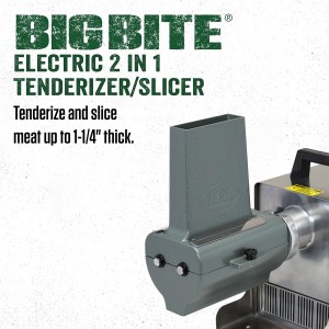 LEM Products BigBite 2-in-1 Jerky Slicer and Tenderizer, Aluminum and Stainless Steel