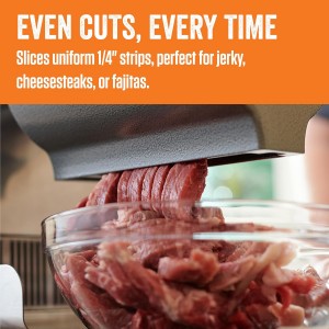 LEM Products BigBite 2-in-1 Jerky Slicer and Tenderizer, Aluminum and Stainless Steel