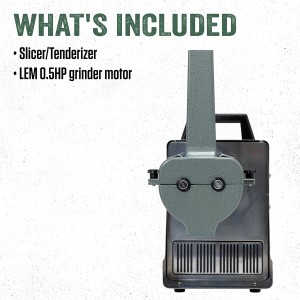 LEM Products BigBite 2-in-1 Jerky Slicer and Tenderizer, Aluminum and Stainless Steel