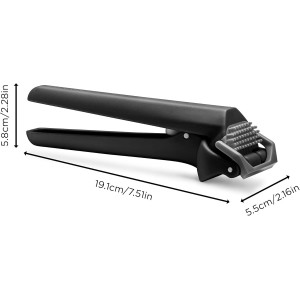 Dreamfarm Garject Lite 2-In-1 Garlic Peeler, Garlic Press & Mincer with Garlic Peel Ejector, Nylon - Black