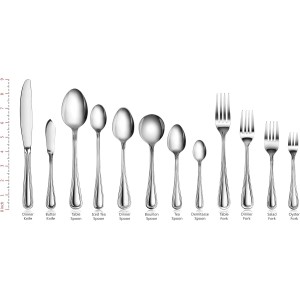 New Star Foodservice 58062 Slimline Pattern, 18/0 Stainless Steel, Salad Fork, 6.25-Inch, Set of 12