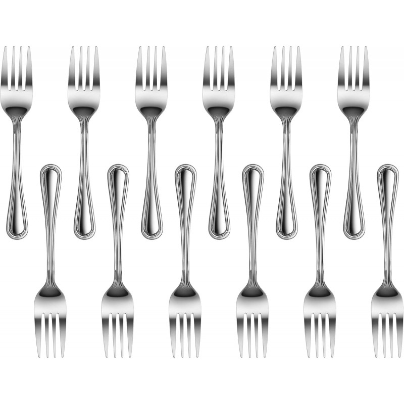 New Star Foodservice 58062 Slimline Pattern, 18/0 Stainless Steel, Salad Fork, 6.25-Inch, Set of 12