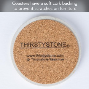 Thirstystone Old World Passages Natural Sandstone Coaster 4 Pack Eco-Friendly, Absorbent, Easily Wipes Clean