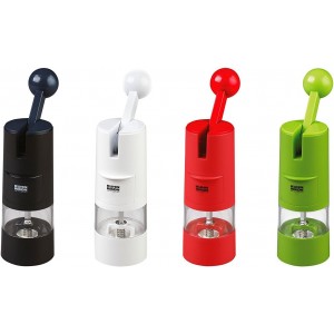 Kuhn Rikon Adjustable Ratchet Grinder with Ceramic Mechanism for Salt, Pepper and Spices, 8.5 x 2.25 inches, Black