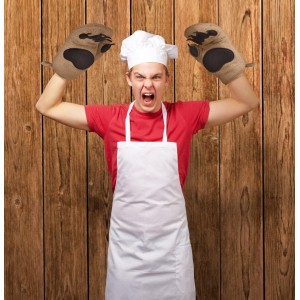 Genuine Fred Bear Hands Oven Mitts – Heat-Resistant Silicone and Cotton Gloves, Fun Gift for Bakers, Animal Lovers, White Elephant or Housewarming