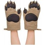 Genuine Fred Bear Hands Oven Mitts – Heat-Resistant Silicone and Cotton Gloves, Fun Gift for Bakers, Animal Lovers, White Elephant or Housewarming