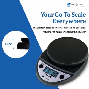 Escali Primo NSF Listed Digital Scale, 11 lb/5 kg, Black (SCDGP11BK)