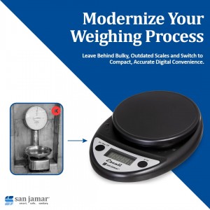 Escali Primo NSF Listed Digital Scale, 11 lb/5 kg, Black (SCDGP11BK)