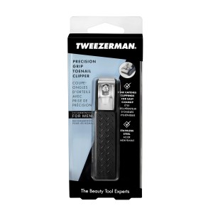 Tweezerman Men's Precision Grip Toenail Clipper, Black