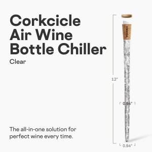 Corkcicle Air Wine Bottle Chiller - Keep Whites Cold & Bring Reds to Cellar Temp in 15 Minutes - Pour-Through Aerator for Enhanced Flavor - Gift for Wine Lovers