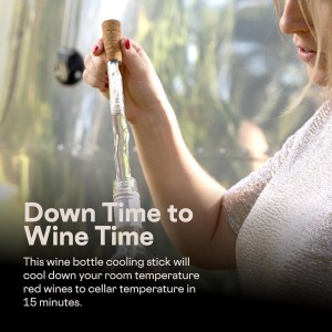 Corkcicle Air Wine Bottle Chiller - Keep Whites Cold & Bring Reds to Cellar Temp in 15 Minutes - Pour-Through Aerator for Enhanced Flavor - Gift for Wine Lovers