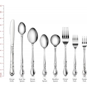 New Star Foodservice 58680 Stainless Steel Rose Pattern Oyster Fork, 5.8-Inch, 12 pieces