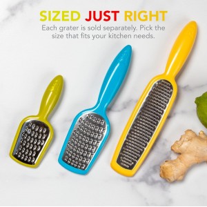 Joie Grate Zester, Handheld Grater Ideal for Citrus, Hard Cheese, Chocolate, Cinnamon, and Nutmeg, Stainless Steel, Multiuse Kitchen Tool, BPA-Free, Colors May Vary