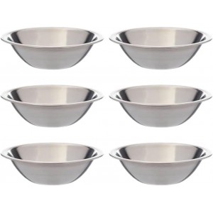 SET OF 6-6 1/2 Inch Wide Stainless Steel...
