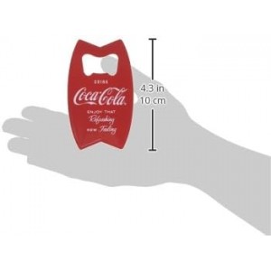 Tablecraft Stainless Steel Coca-Cola Bottle Opener Fridge Magnet, Red