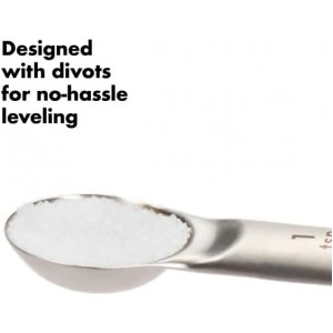 OXO Good Grips 4 Piece Stainless Steel Measuring Spoons with Magnetic Snaps