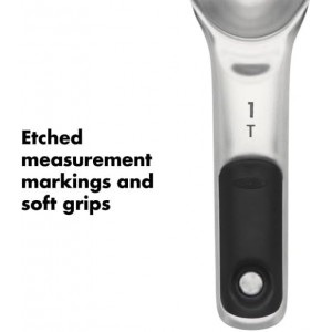 OXO Good Grips 4 Piece Stainless Steel Measuring Spoons with Magnetic Snaps