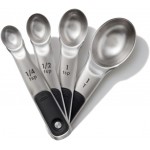 OXO Good Grips 4 Piece Stainless Steel Measuring Spoons with Magnetic Snaps