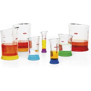 OXO Good Grips 7-Piece Nesting Measuring Beaker Set, Multicolored