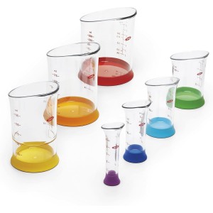 OXO Good Grips 7-Piece Nesting Measuring Beaker Set, Multicolored
