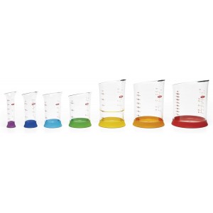 OXO Good Grips 7-Piece Nesting Measuring Beaker Set, Multicolored