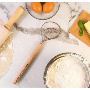 Mrs. Anderson's Baking Dough Whisk, Single-Loop, 12 Inch, 18/8 Stainless Steel, For Gently Mixing Doughs, Batters, And Bread Mixes