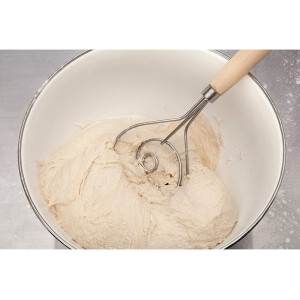 Mrs. Anderson's Baking Dough Whisk, Single-Loop, 12 Inch, 18/8 Stainless Steel, For Gently Mixing Doughs, Batters, And Bread Mixes