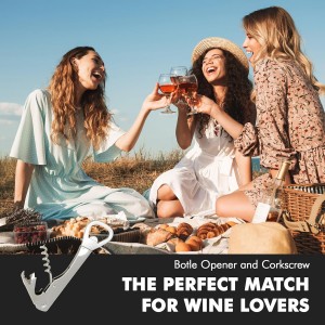 Chef Craft Select Bottle Opener and Corkscrew, 5.5 inches in length, Nickle Plated