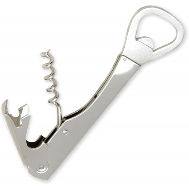 Chef Craft Select Bottle Opener and Corkscrew, 5.5 inches in length, Nickle Plated