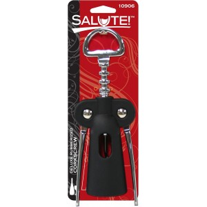 Salute Rubberized Barrel Wing Corkscrew,...