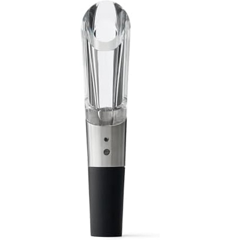 Rabbit W6127 Wine Aerator and Pourer, Clear and Stainless Steel Design, Easy to Use for Enhancing Wine Flavor and Smooth Pouring