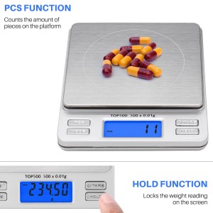 Smart Weigh Digital Pro Pocket Scale 500g x 0.01g – 6 Units: g, oz, gn, ozt, DWT, ct – High Precision for Kitchen, Herbs & Jewelry – Includes Hold/Counting, 2 Trays & Batteries