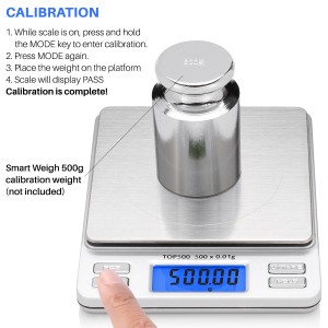 Smart Weigh Digital Pro Pocket Scale 500g x 0.01g – 6 Units: g, oz, gn, ozt, DWT, ct – High Precision for Kitchen, Herbs & Jewelry – Includes Hold/Counting, 2 Trays & Batteries