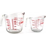 Anchor Hocking 2 Piece Glass Measuring Cup Set