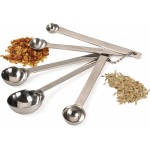 RSVP International Endurance Measuring Spoons, Round, Stainless Steel