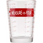 Tablecraft H1433T Measuring Cup Measure-N-Pour, 4 oz, Clear