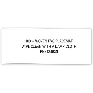 DII PVC Tabletop Collection Woven Indoor/Outdoor, Placemat Set, 13x17.25, Black, 6 Piece