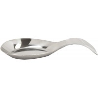 Home Basics Stainless Steel Spoon Rest, Kitchen Spoon Utensil Holder, Dishwasher Safe, Silver